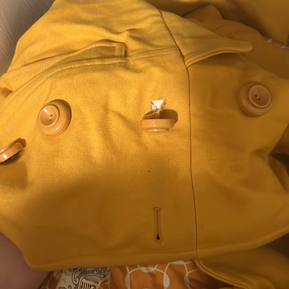 Mustard Pea Coat - Picture 4 of 4